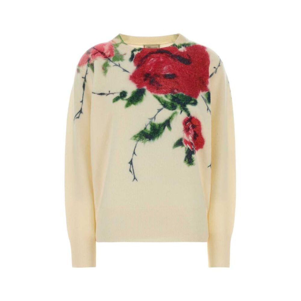 Blumarine Women Printed Wool Blend Sweater